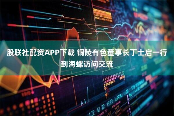 股联社配资APP下载 铜陵有色董事长丁士启一行到海螺访问交流